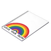 Minimaler Regenbogenbogen Moderne Farbige Aussage Notizblock (Linke Seite)