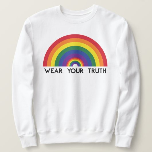 Minimaler Regenbogenbogen Moderne Farbige Aussage  Sweatshirt (Design vorne)