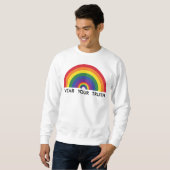 Minimaler Regenbogenbogen Moderne Farbige Aussage  Sweatshirt (Vorne ganz)