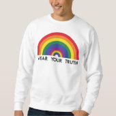 Minimaler Regenbogenbogen Moderne Farbige Aussage  Sweatshirt (Vorderseite)