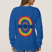 Minimaler Regenbogenbogen Moderne Farbige Aussage Sweatshirt (Rückseite)