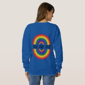 Minimaler Regenbogenbogen Moderne Farbige Aussage Sweatshirt (Schwarz voll)