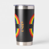 Minimaler Regenbogenbogen Moderne Farbige Aussage Thermobecher (Rechts)