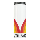 Minimaler Regenbogenbogen Moderne Farbige Aussage  Thermosbecher (Rückseite)