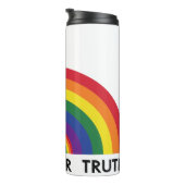 Minimaler Regenbogenbogen Moderne Farbige Aussage  Thermosbecher (Nach rechts gedreht)