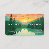 Minimaler Reiseplaner Tour Guide Wanderlager Visitenkarte (Vorderseite)