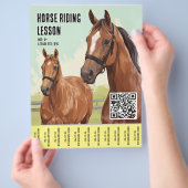 Minimaler Reitunterricht mit QR-Code Flyer (Hand)
