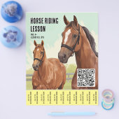 Minimaler Reitunterricht mit QR-Code Flyer (Einzeln)