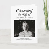 Minimaler Retro-Beerdigungsauftrag Programm (Vorderseite)