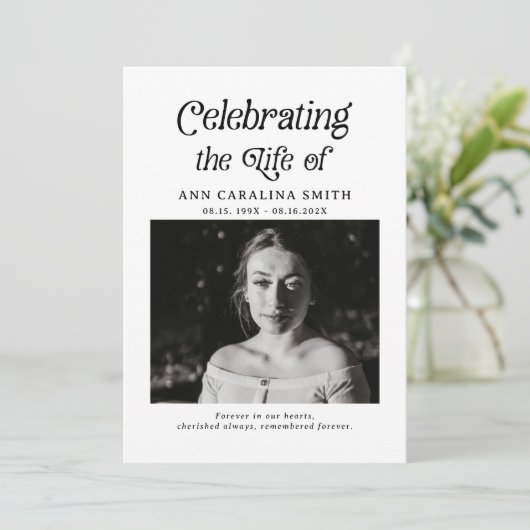 Minimaler Retro-Beerdigungsauftrag Programm (Stehend Vorderseite)