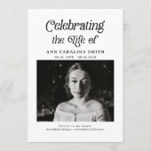 Minimaler Retro-Beerdigungsauftrag Programm (Vorderseite)