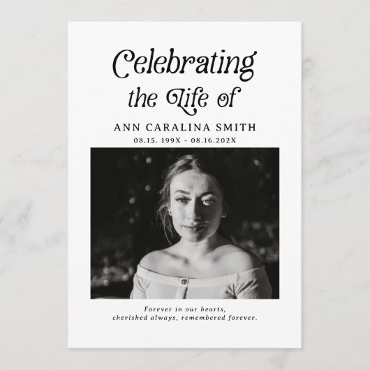 Minimaler Retro-Beerdigungsauftrag Programm (Vorderseite)