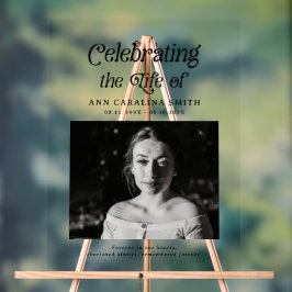 Minimaler Retro-Bestattungsauftrag Acrylschild