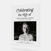 Minimaler Retro-Bestattungsauftrag Acrylschild (Winkel)