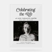 Minimaler Retro-Bestattungsauftrag Acrylschild (Vorderseite)