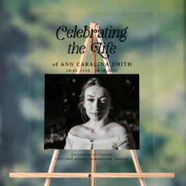 Minimaler Retro-Bestattungsauftrag Acrylschild