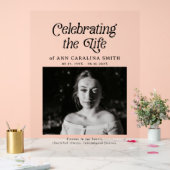 Minimaler Retro-Bestattungsauftrag Acrylschild (Hochzeit)