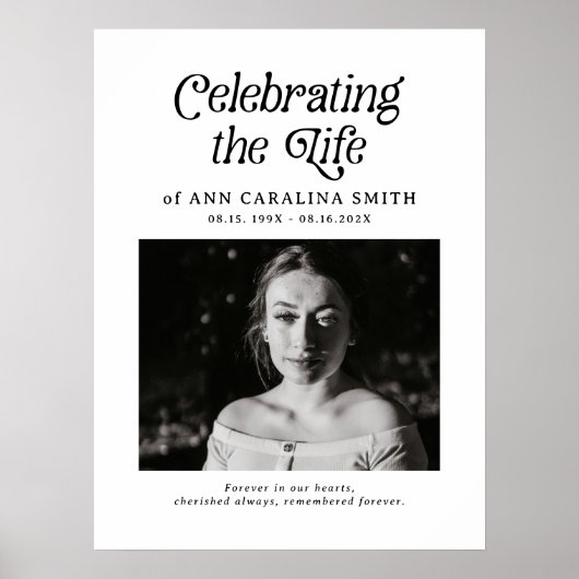 Minimaler Retro-Bestattungsauftrag Poster (Vorne)