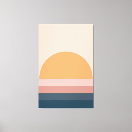 Minimaler Retro-Sonnenuntergang - neutral Leinwanddruck (Vorderseite)