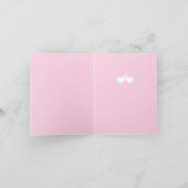 Minimaler Rosa Herz-Liebe Valentinstag Feiertagskarte (Innenseite)