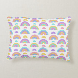 Minimaler Rosa, Lavendel und Niedlicher Regenbogen Dekokissen