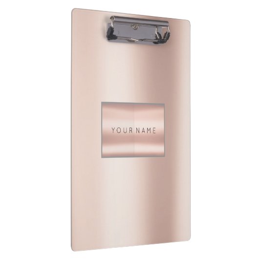 Minimaler Rosengoldbläser mit Peak Blush Klemmbrett (Rechts)