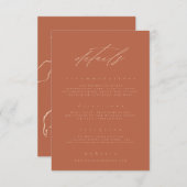 Minimaler Rostpfirsich Feine Kunst Blumenzwiebeln Begleitkarte (Vorne/Hinten)