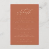 Minimaler Rostpfirsich Feine Kunst Blumenzwiebeln Begleitkarte (Vorderseite)