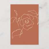 Minimaler Rostpfirsich Feine Kunst Blumenzwiebeln Begleitkarte (Rückseite)