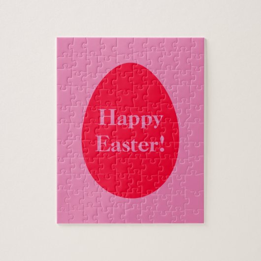 Minimaler Rot-Rosa-Ei-Osterpuzzle Puzzle (Vertikal)