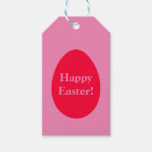 Minimaler Rot-Rot-Rosa-Eizelle Osterzeit Geschenkanhänger (Vorderseite)