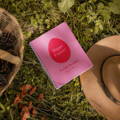 Minimaler Rot-Rot-Rosa-Eizelle Osterzeit Notizblock