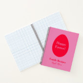 Minimaler Rot-Rot-Rosa-Eizelle Osterzeit Notizblock (Innenseite)