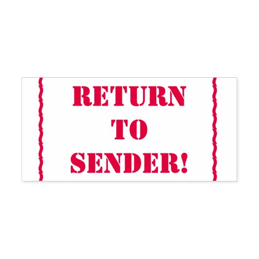 Minimaler "RÜCKKEHR ZUM SENDER"! Briefmarke Permastempel (Design)
