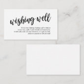 Minimaler rustikaler Schwarz, Hochzeitshoneymoon Begleitkarte (Vorne/Hinten)