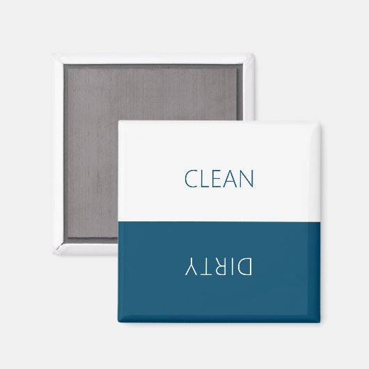 Minimaler sauberer Geschirrspüler Schild Magnet (Vorderseite/Rückseite)