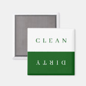 Minimaler sauberer Geschirrspüler Schild Magnet (Vorderseite/Rückseite)