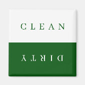 Minimaler sauberer Geschirrspüler Schild Magnet (Vorne)