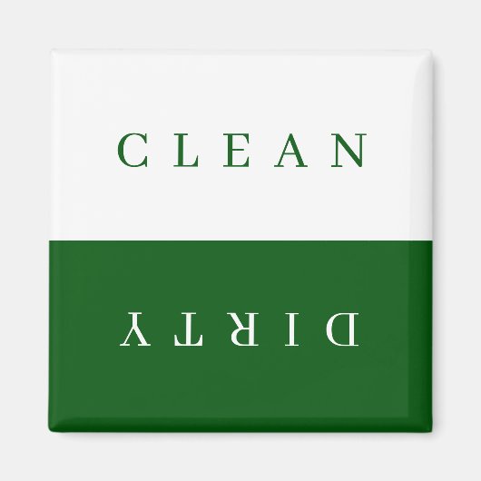 Minimaler sauberer Geschirrspüler Schild Magnet (Vorne)