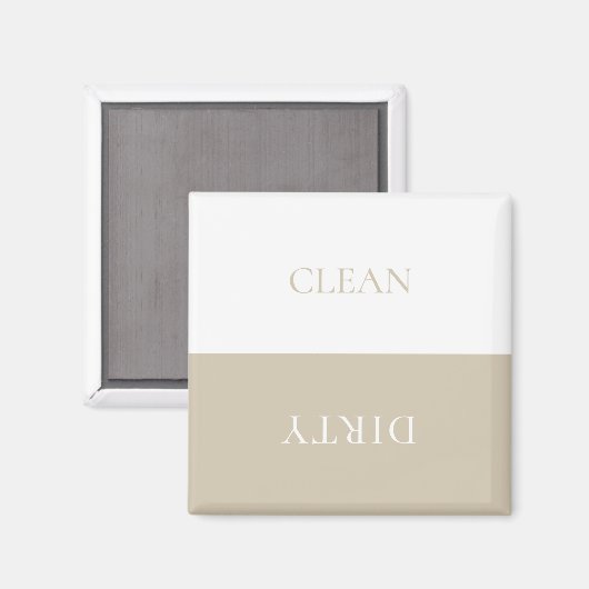 Minimaler sauberer Geschirrspüler Schild Magnet (Vorderseite/Rückseite)