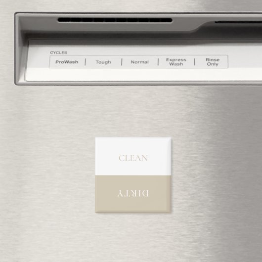 Minimaler sauberer Geschirrspüler Schild Magnet (In Situ (Geschirrspüler))