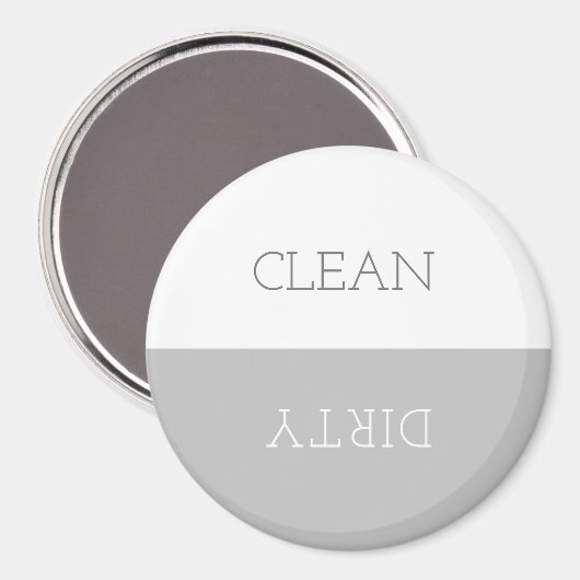 Minimaler sauberer Geschirrspüler Schild Magnet (Vorderseite/Rückseite)