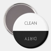 Minimaler sauberer Geschirrspüler Schild Magnet (Vorderseite/Rückseite)