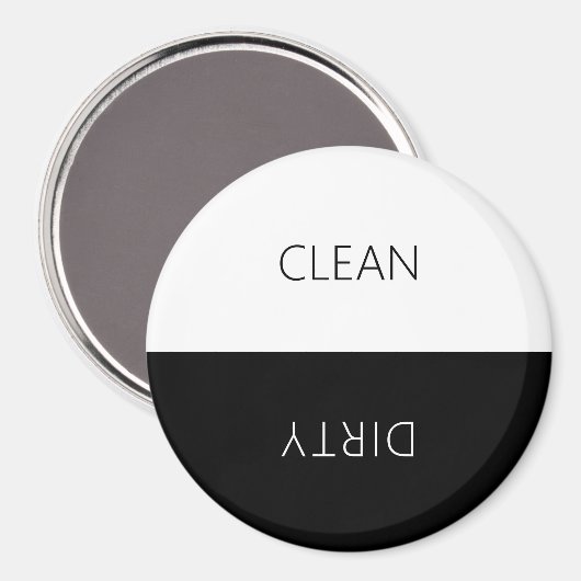 Minimaler sauberer Geschirrspüler Schild Magnet (Vorderseite/Rückseite)