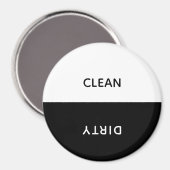 Minimaler sauberer Geschirrspüler Schild Magnet (Vorderseite/Rückseite)