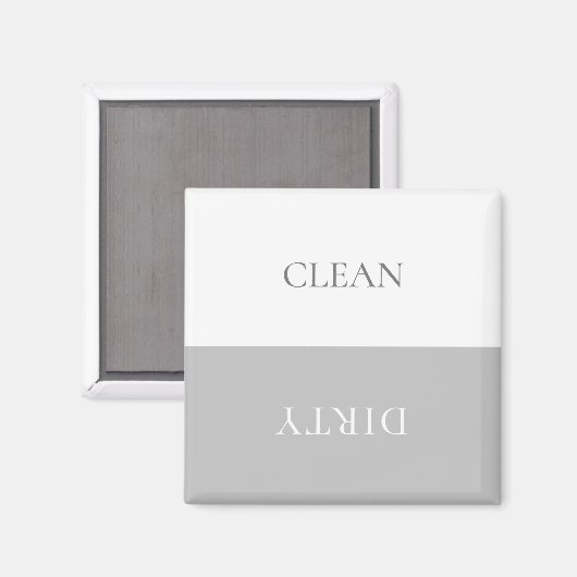 Minimaler sauberer Geschirrspüler Schild Magnet (Vorderseite/Rückseite)