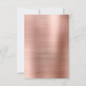 Minimaler Save the Date rosa Rose Gold Cooper (Rückseite)