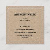 🗂️ Minimaler Scan-Code QR Quadratische Visitenkarte (Rückseite)