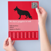 Minimaler Schäferhund personalisiert Flyer (Hand)
