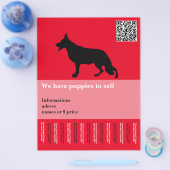 Minimaler Schäferhund personalisiert Flyer (Einzeln)